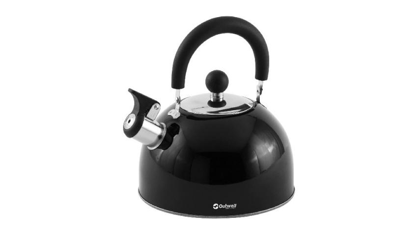 Outwell stainless steel kettle black 1.8l