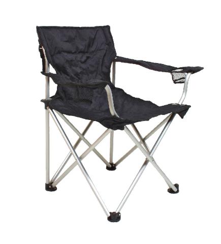 BasicNature camping chair folding chair travel chair comfort - black