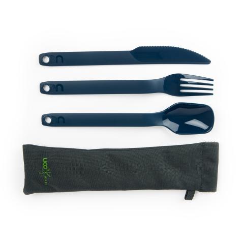 UCO cutlery set Camp blue 3-piece camping cutlery tour fork spoon knife