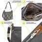 Preview: Travelon shoulder bag anti-theft RFID heritage hobo bag stainless steel mesh anti-theft LED lamp