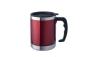 Preview: BasicNature stainless steel thermal mug MUG red 0.42L insulated mug travel camping picnic