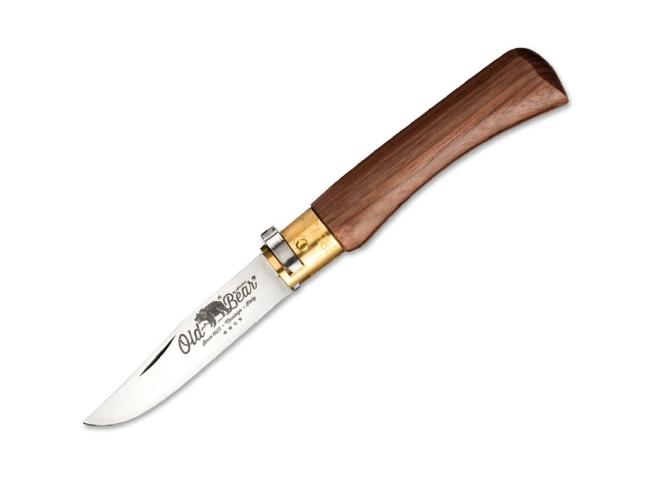 Pocket Knife Antonini Old Bear S Walnut Wood Folding Utility Knife Twist Lock Made in Italy