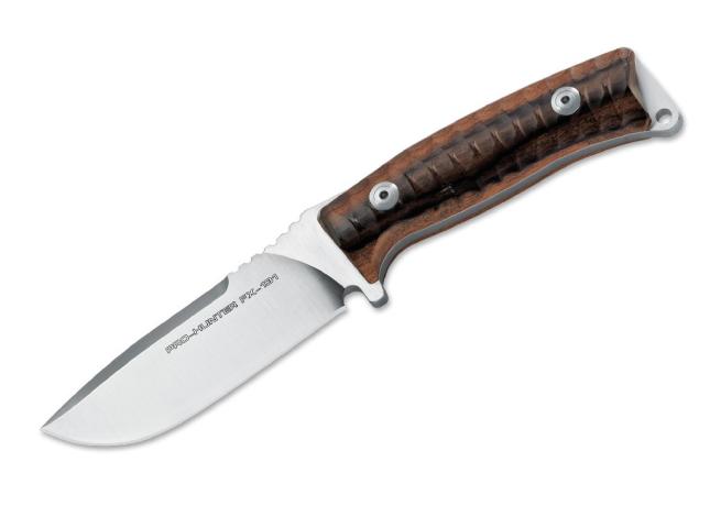 Fahrtenmesser Fox Knives Pro Hunter Wood Santosholz Outdoor Jagdmesser Leder Lederscheide Pfadfinder Santos