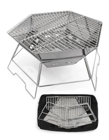 Origin Outdoors grill and fire bowl hexagon 40 x 45 cm outdoor grill grill grate