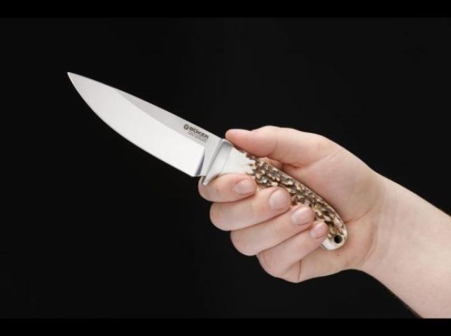 Böker Driving Knife Savannah Deerhorn Outdoor Knife Hunting Knife fixed