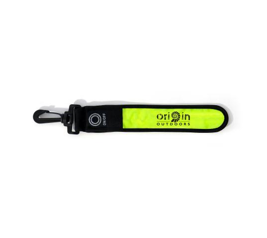 Origin Outdoors LED keychain, luminous yellow, reflective