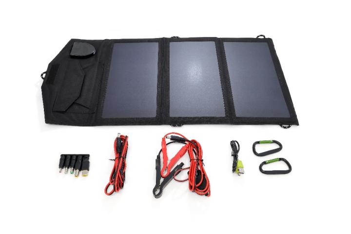 BasicNature Solar Charger Offroad 18V/21W USB Panel Camping Hiking Smartphone Mobile Phone