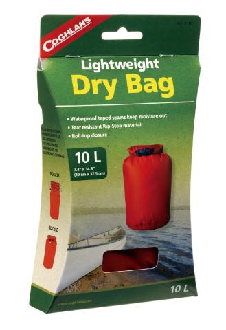 Coghlans Packsack Dry Bag rot 10L wasserdicht Tasche Beutel Rollverschluss Reise Backpacker Tour