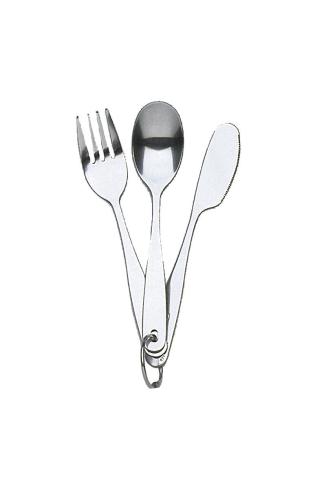 Coghlans cutlery with ring 3 pieces knife spoon fork camping cutlery camping picnic children's cutlery