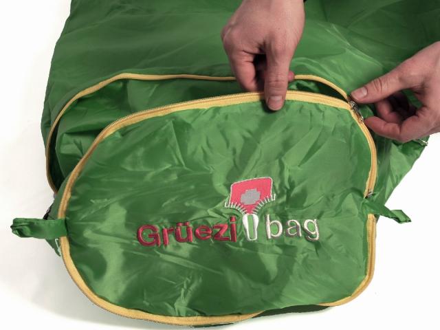 Grüezi-Bag Sleeping Bag Kids Colorful variable size 140-180x65/45cm gecko green green