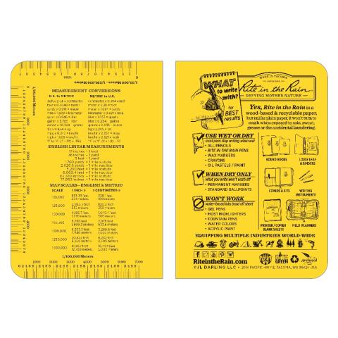 Rite in the Rain All-Weather Field-Flex Notebook Yellow No. 374-M waterproof notepad