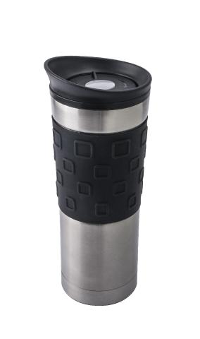 BasicNature Edelstahl Thermobecher Grip 0,45 L Isobecher