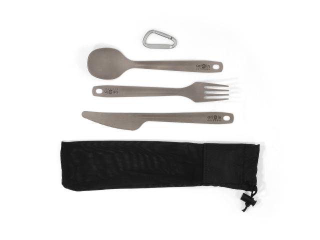 Origin Outdoors Cutlery Set Titanium Knife Fork Spoon Travel Cutlery Outdoor Travel Camping Picnic