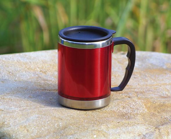 BasicNature stainless steel thermal mug MUG red 0.42L insulated mug travel camping picnic