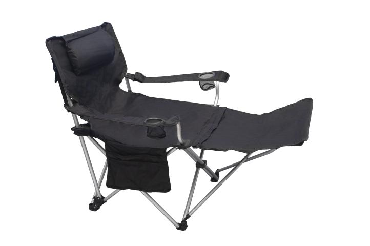 BasicNature luxury camping chair folding chair - black