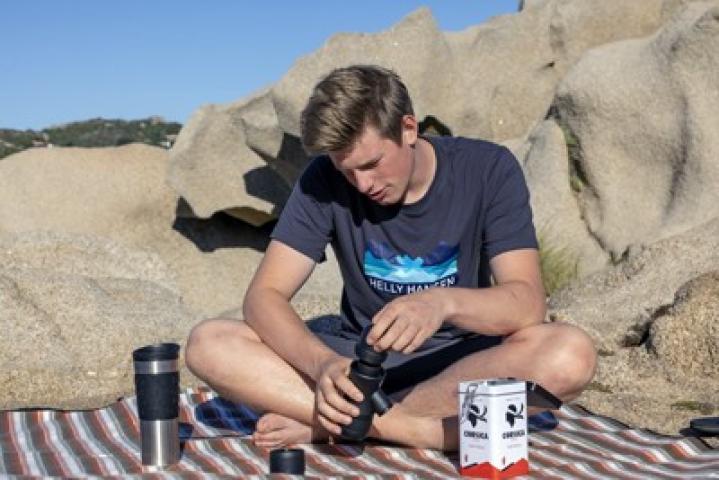 Origin Outdoors Mini-Espresso To-Go Espressomaker Kanne Maschine Camping Becher