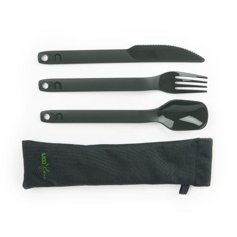 UCO cutlery set camp gray 3-piece camping cutlery tour fork spoon knife