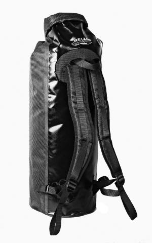 BasicNature duffel bag backpack 40l black transport bag waterproof packing bag roll closure bag camping leisure outdoor vacation