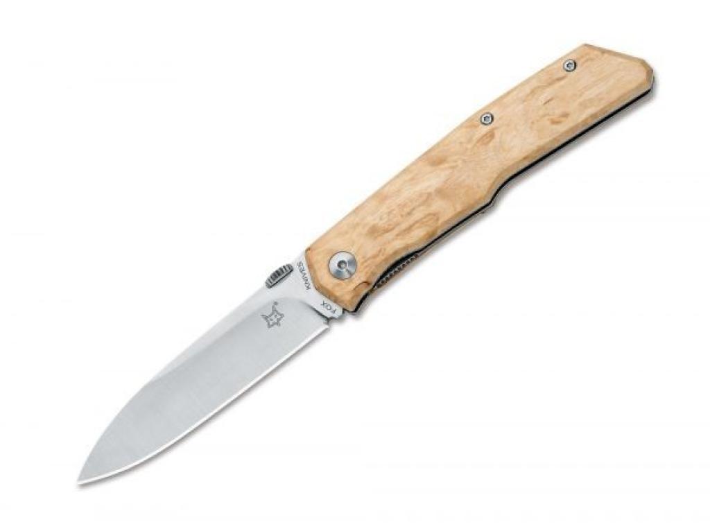 Pocket Knife Fox Knives Terzuola 525 Birchwood Hunter Outdoor Knife Hunting Knife Folding Knife Birch Wood Linerlock