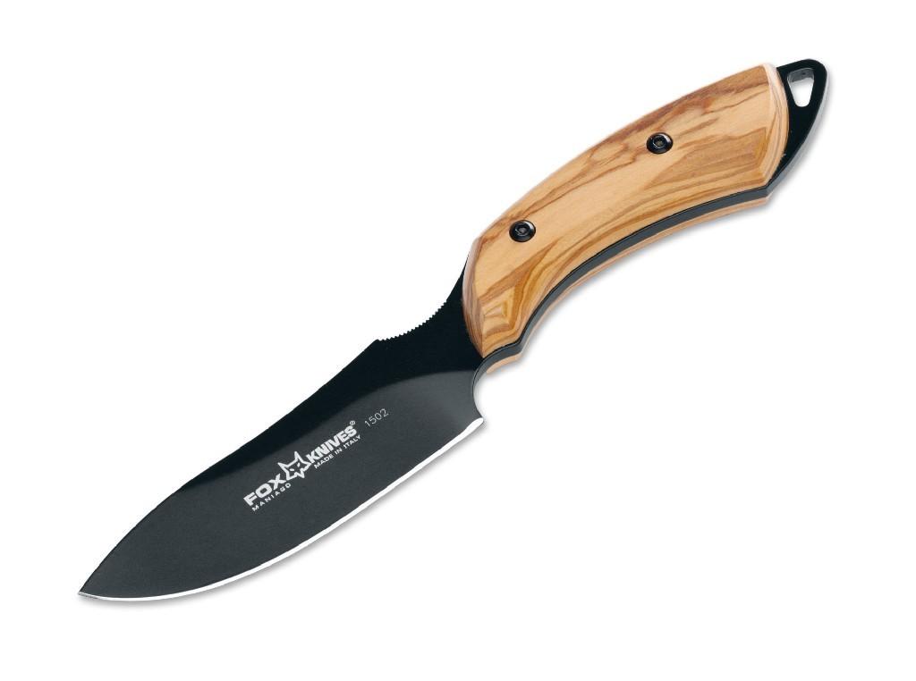 Hunting Knife Fox Knives European Hunter Olive 1502 Outdoor Hunting Knife Olive Wood Leather Sheath Hunter