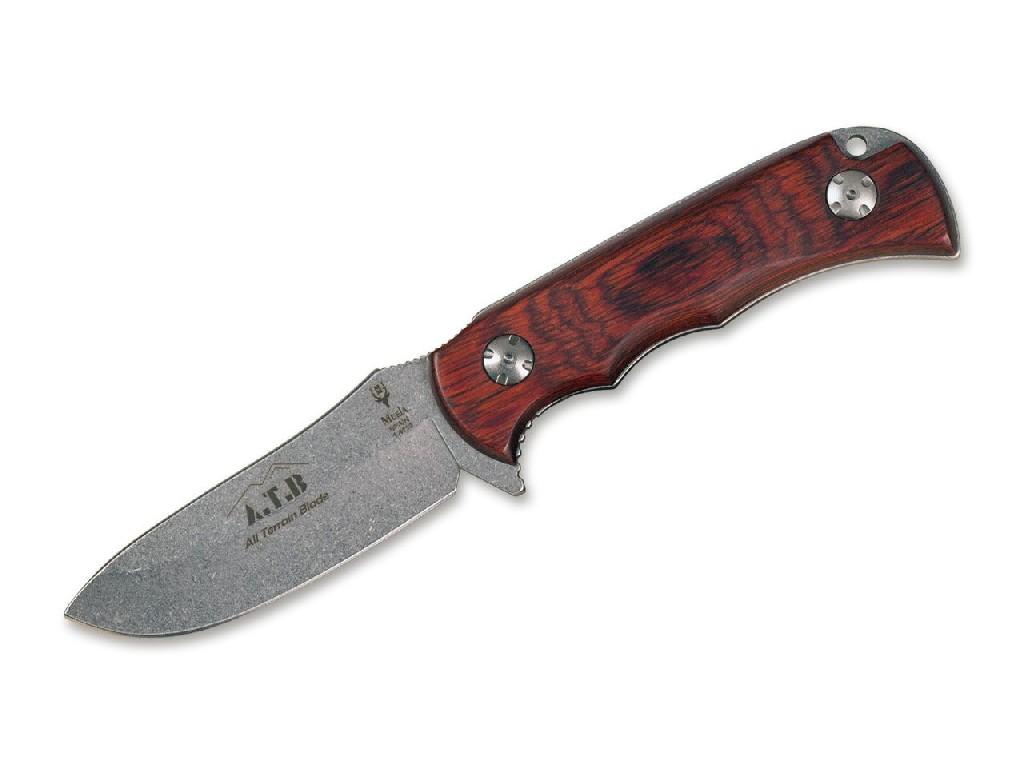 Muela ATB-9R Hunting Knife Coral Wood Outdoor Knife Fixed Leather Sheath