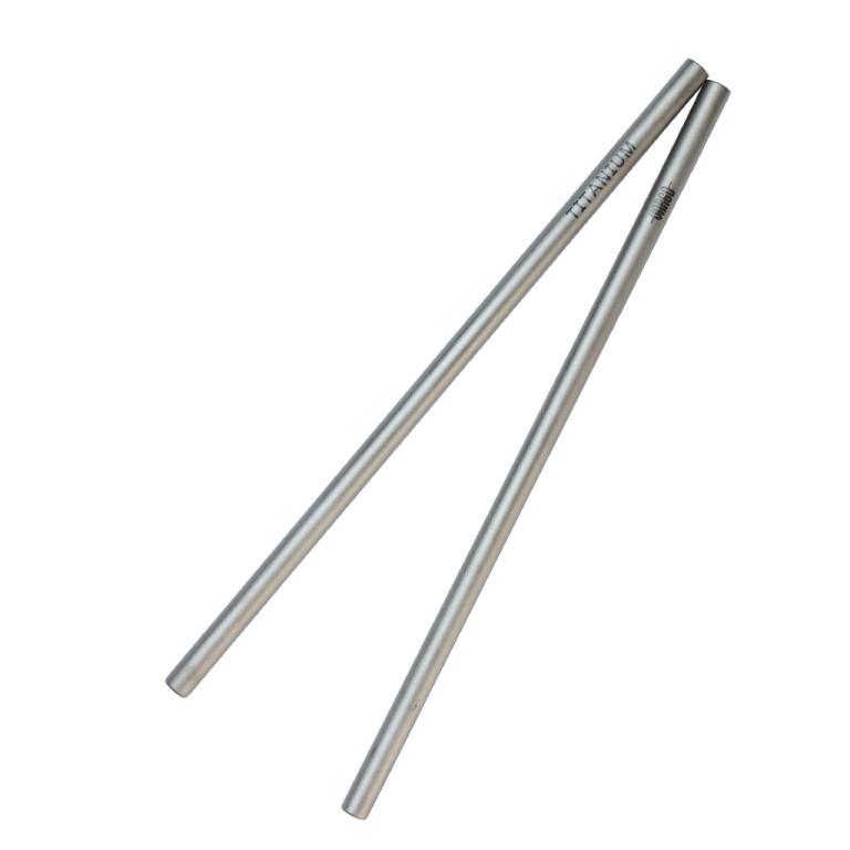Vargo titanium drinking straw, pack of 2, lightweight, rust-proof, recyclable, cleaning brush, environmentally friendly