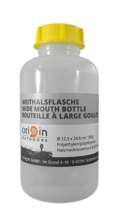 Origin Outdoors Weithalsflasche rund - 2000 ml Hals Ø 49 mm auslaufsicher staubdicht