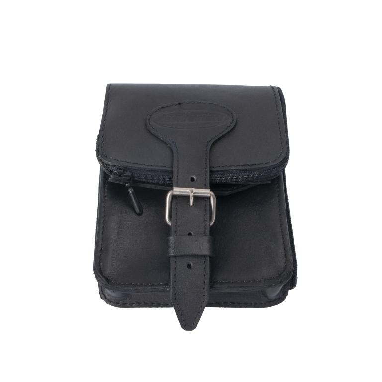 BasicNature belt bag Belt Safe black leather belt bag