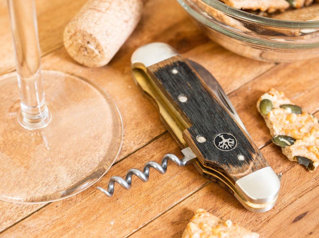 Böker Manufaktur Solingen Winemaker's Knife Pocket Knife Folding Knife Oak Wood Winemaker Wine
