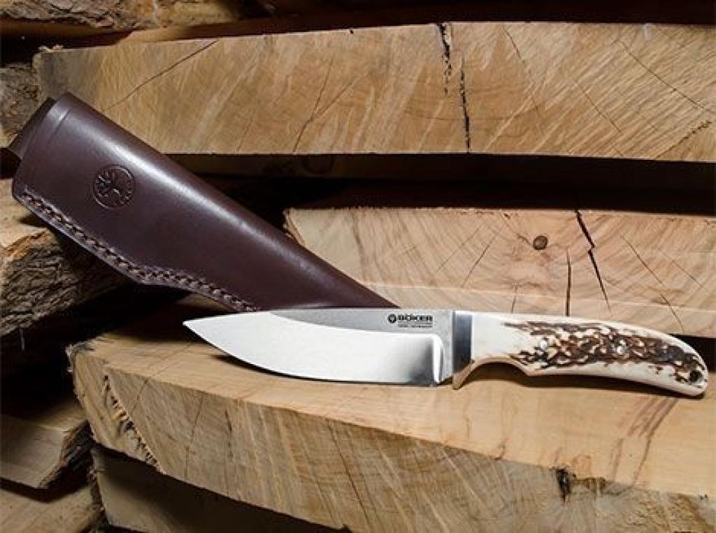 Böker Driving Knife Savannah Deerhorn Outdoor Knife Hunting Knife fixed