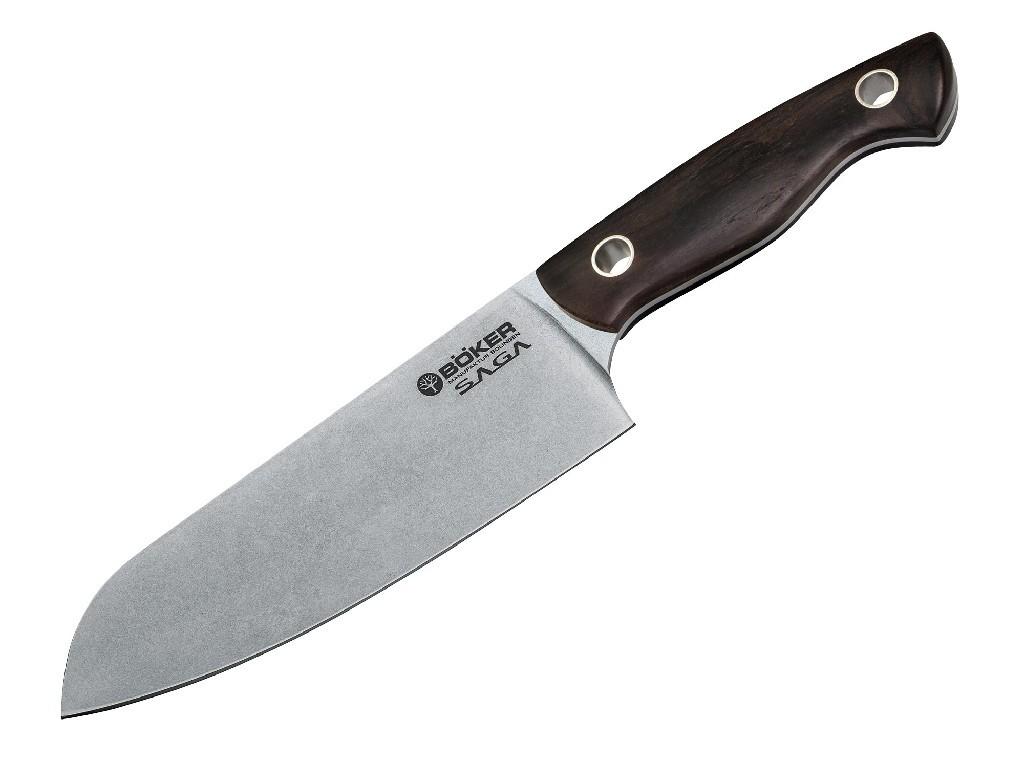 Böker Saga Santoku Chef's Knife Knife Grenadilla