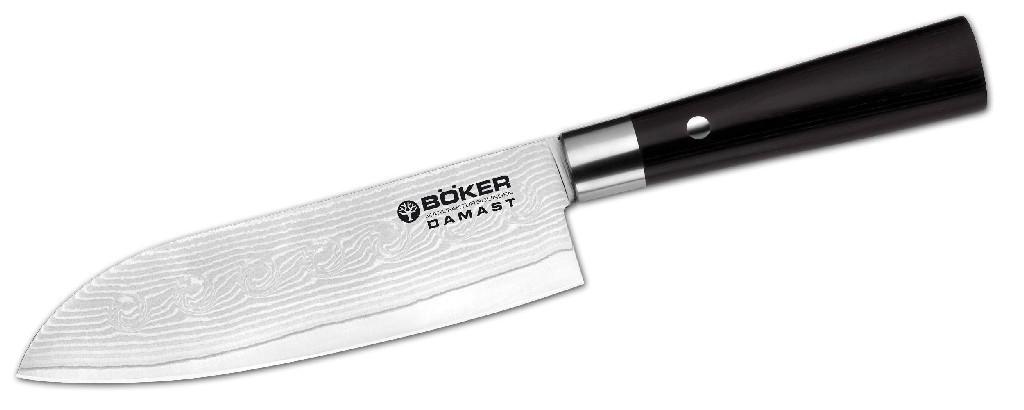 Böker Damascus Black Santoku Chef's Knife