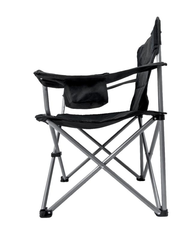 BasicNature Travelchair Holiday black camping chair folding chair director's chair