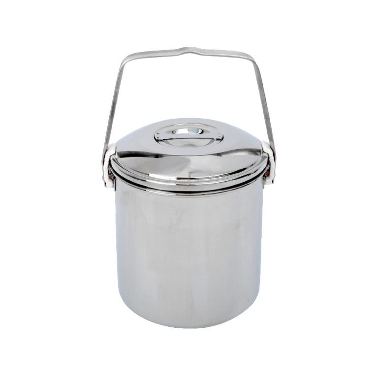 BasicNature stainless steel pot Billy Can 1.4 liter camping pot