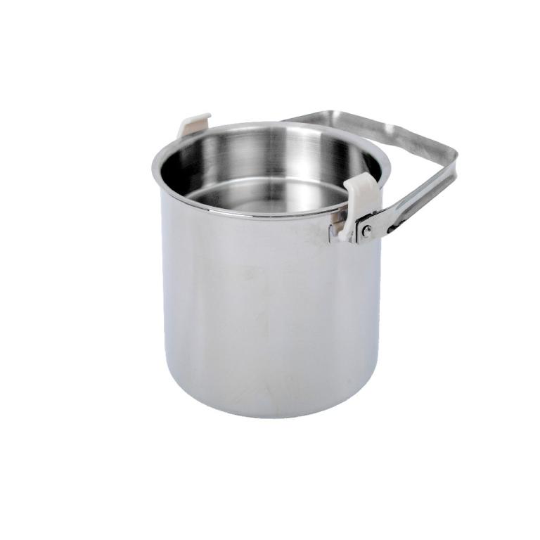 BasicNature stainless steel pot Billy Can 1.4 liter camping pot