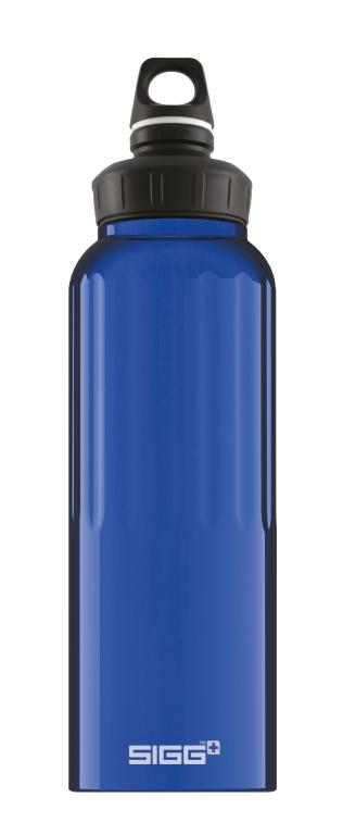 SIGG Alutrinkflasche WMB Flasche 1.5l dunkelblau Wide Mouth Bottle Trinkflasche Sportflasche Aluminium Sport Outdoor Reise Freizeit