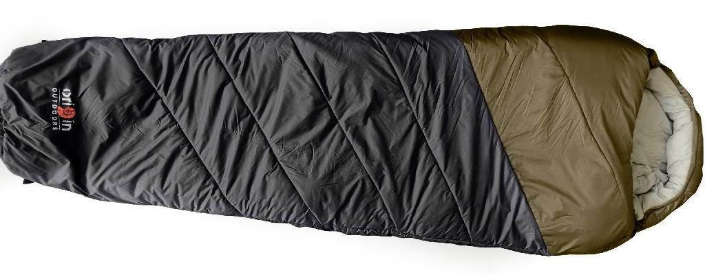Origin Outdoors Sleeping Bag Frostfall Performance Mummy Shape Olive Grey Mummy Sleeping Bag 220x85cm