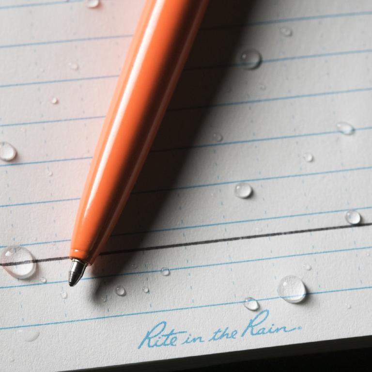 Rite in the Rain All-Weather Pen Orange No OR97 Weatherproof Ballpoint Pen