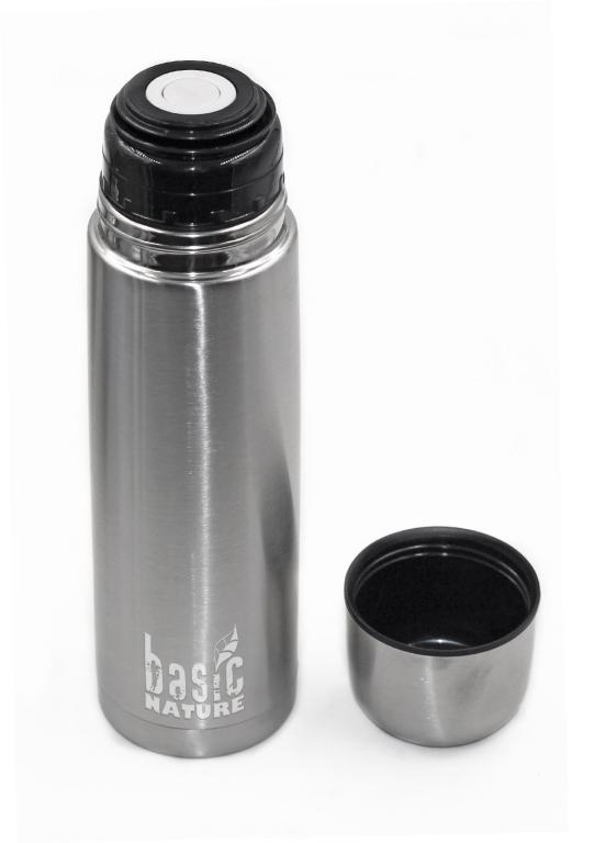 BasicNature Isolierflasche 0,5 L Edelstahl Isoflasche Thermosflasche Becher
