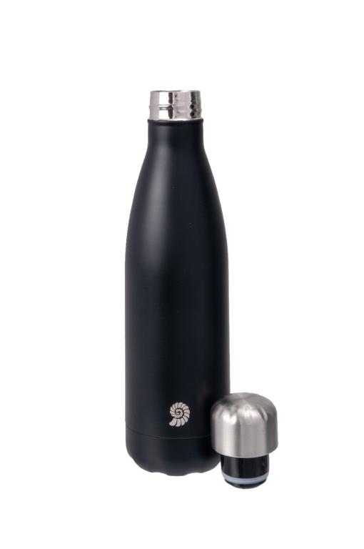 Origin Outdoors Isolierflasche Daily 0,5 L schwarz matt Edelstahl Isoflasche Thermosflasche