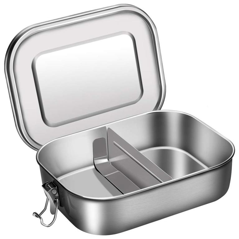 Origin Outdoors Lunch Box Deluxe 0.8 L School Leisure Lunch Box Stainless Steel
