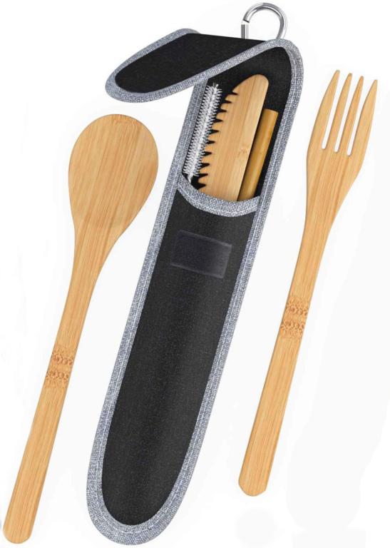 Origin Outdoors Cutlery Set Bamboo Knife Fork Spoon Travel Cutlery Outdoor Travel Camping Picnic