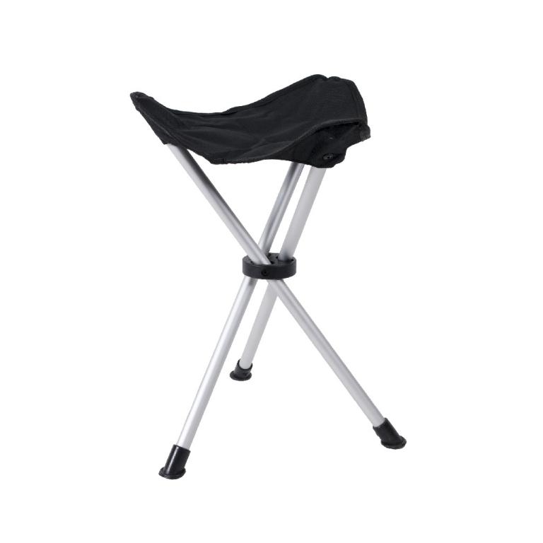 BasicNature tripod stool travel chair aluminum folding stool camping stool black camping stool
