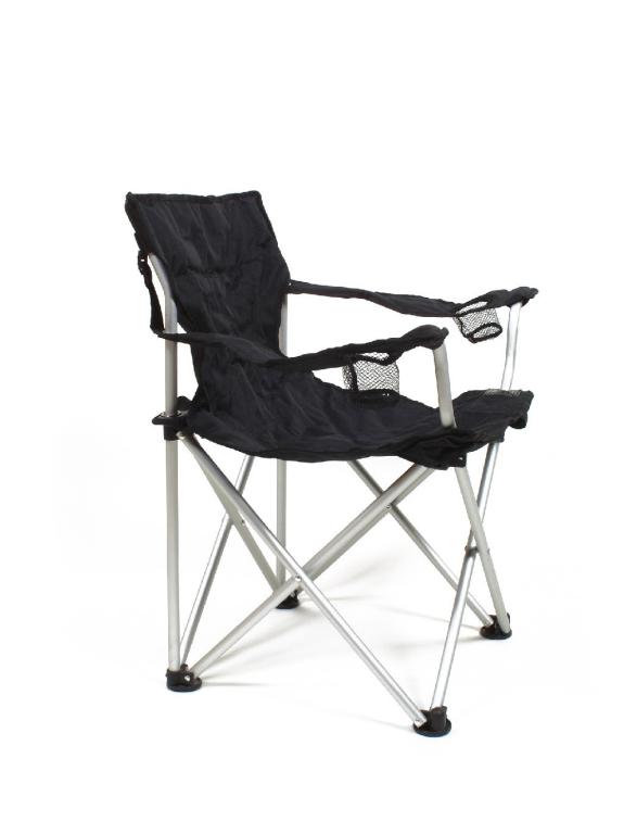 BasicNature camping chair folding chair travel chair comfort - black