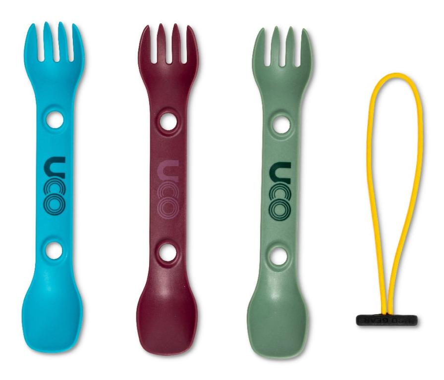 UCO Spork Mini 3 pcs green, purple, blue children's cutlery cutlery fork spoon camping children