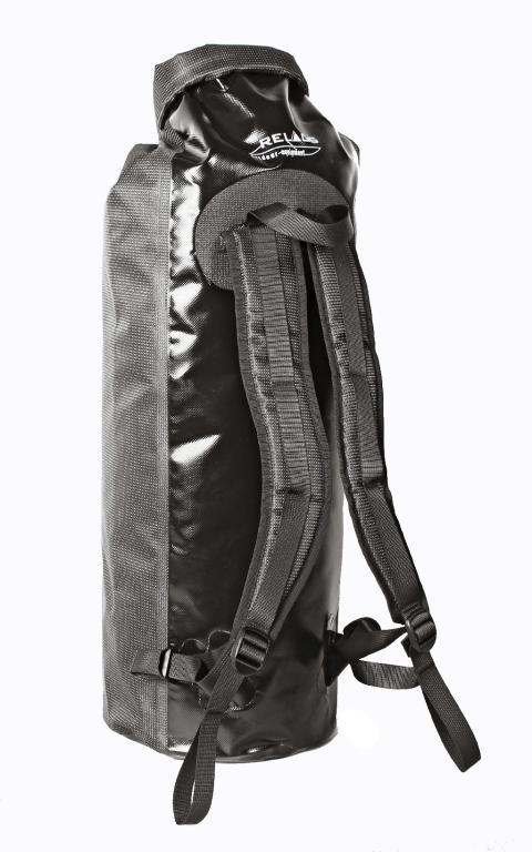 BasicNature duffel bag backpack 40l black transport bag waterproof packing bag roll closure bag camping leisure outdoor vacation