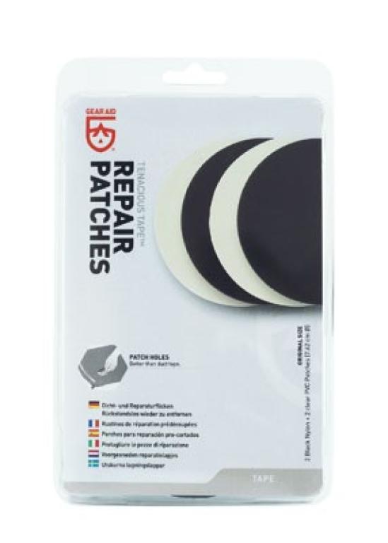 GearAid Tenacious Tape repair patches 4 piece repair kit black clear