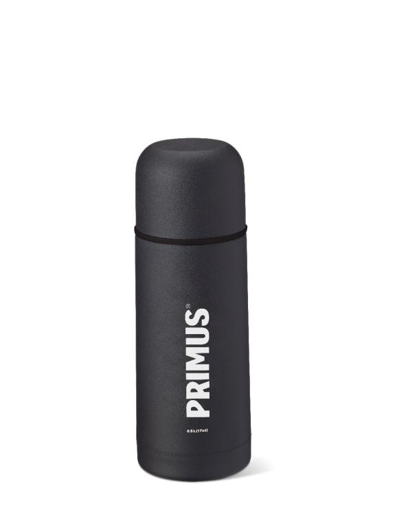 Primus Thermoflasche 0,5l schwarz Trinkflasche Becher Edelstahl Silikondichtung Vakuum